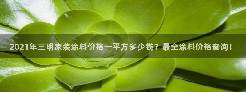 和记官网登录：2021年三明家装涂料价格一平方多少钱？最全涂料价格查询！